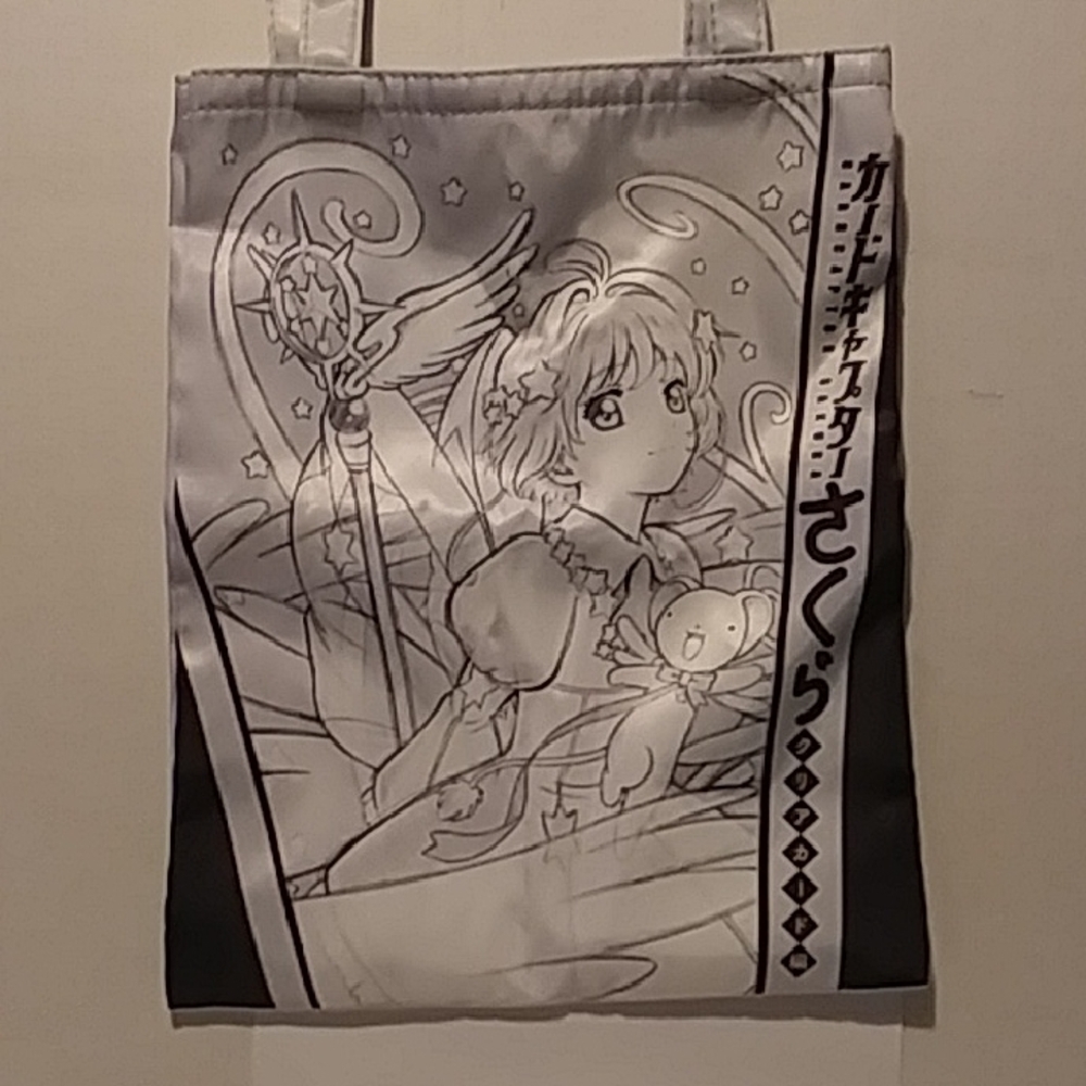ROMWE Sakura Black and White Anime Art Tote